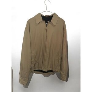 ❤️IZOD Beige Zip-Up Outerwear Jacket Size M